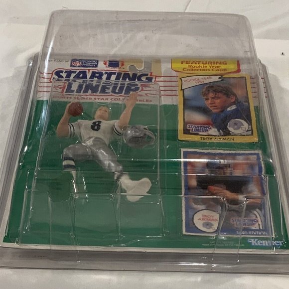 1990 TROY AIKMAN Starting Lineup ROOKIE SLU DALLAS COWBOYS w/ PROTECTIVE CASE! - Picture 5 of 7